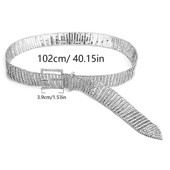 Sparkle Crystal Rhinestone Chain Belts main image 4